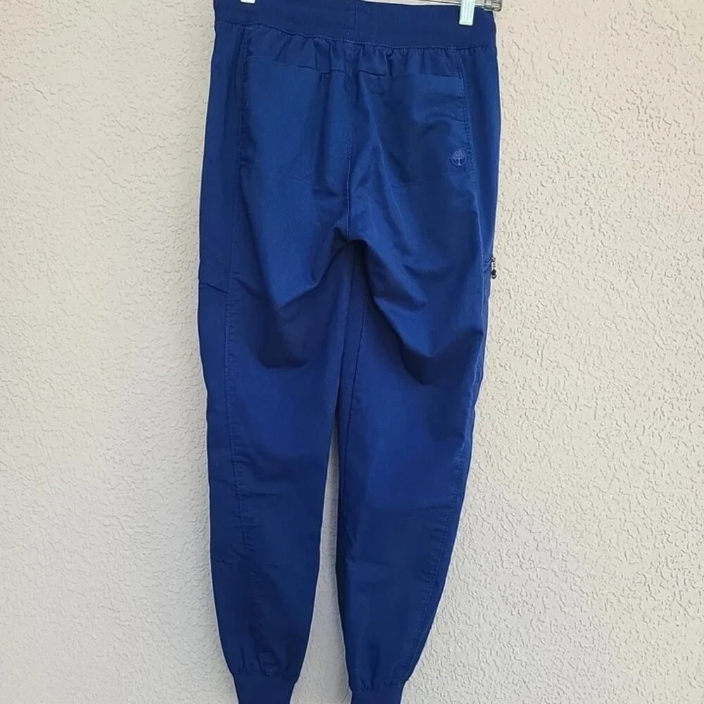 Purple Label Yoga by Healing Hands Navy Blue Women’s Scrub Jogger Pants Sz XS - Picture 7 of 8